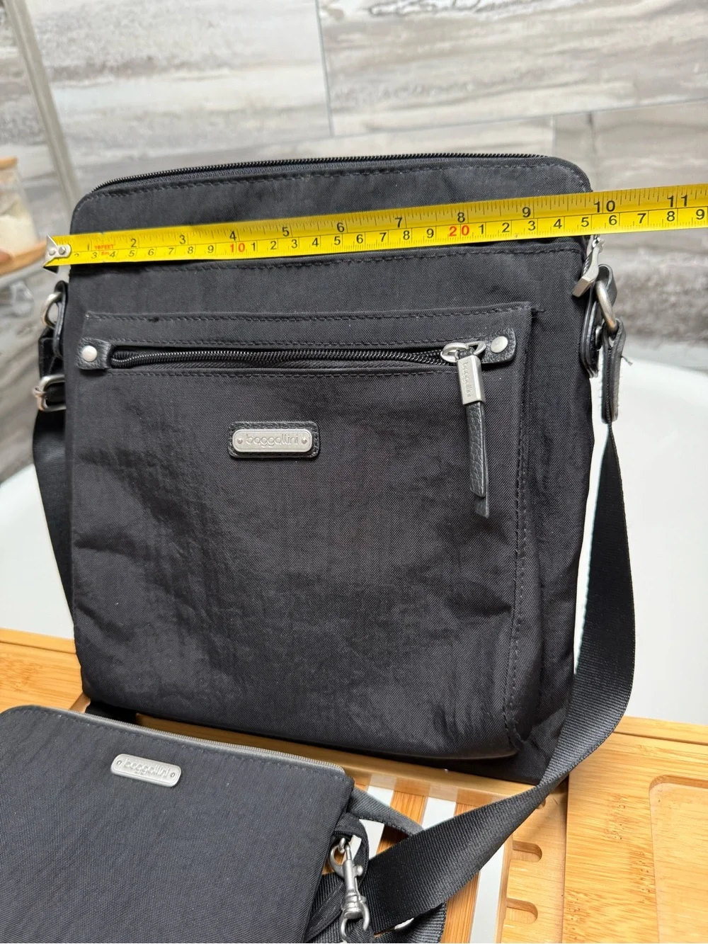 Baggallini “Go Bag” crossbody purse with matching RFID wristlet wallet